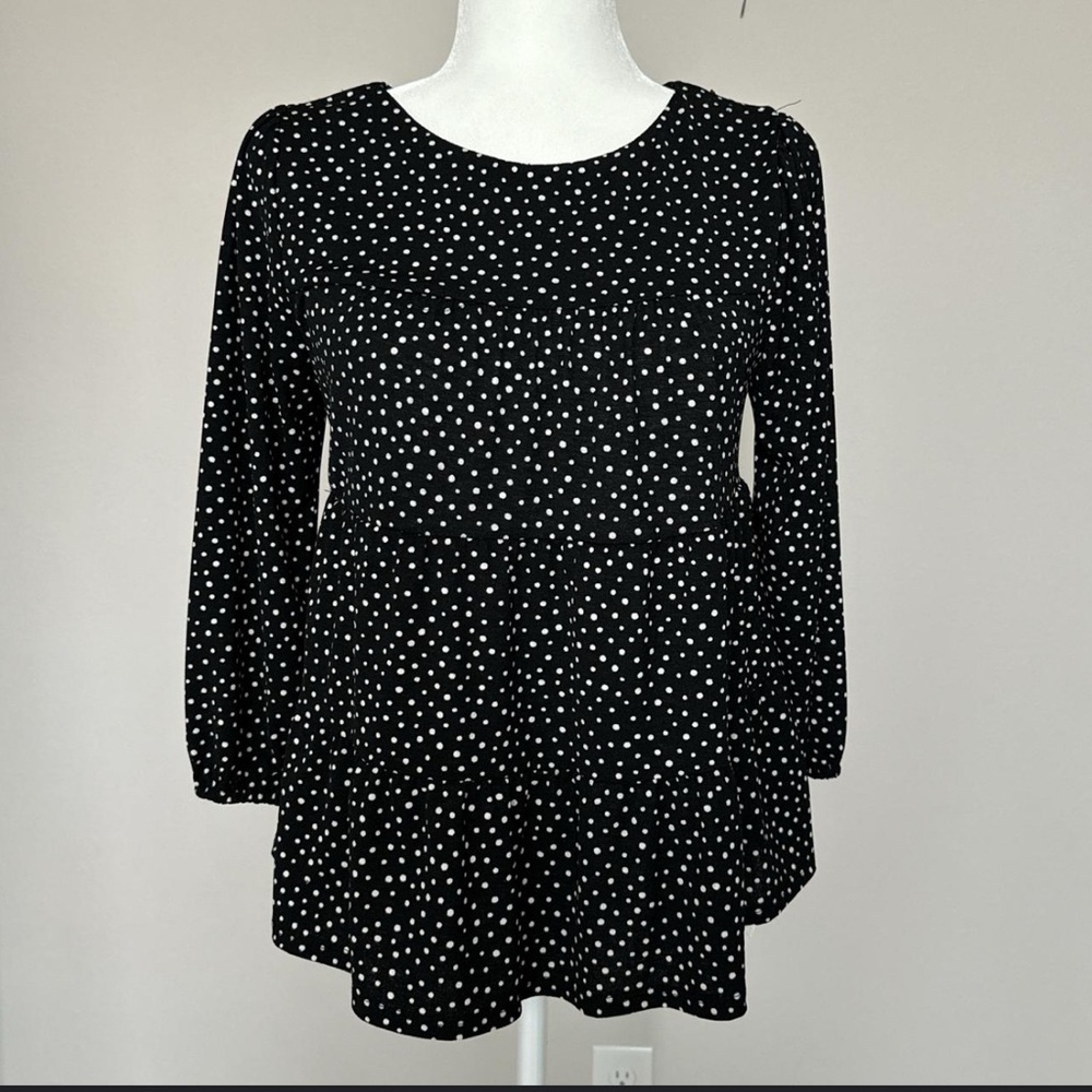 Monteau Polka Dot Blouse